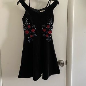 Fancy Black Velvet Dress